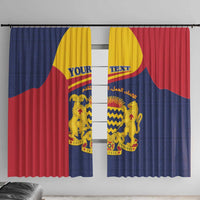 Personalised Chad Window Curtain Coat Of Arms - African Pattern