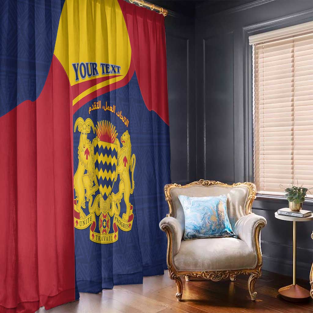 Personalised Chad Window Curtain Coat Of Arms - African Pattern