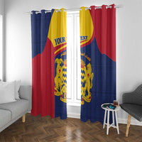 Personalised Chad Window Curtain Coat Of Arms - African Pattern