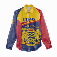 Personalised Chad Women Casual Shirt Coat Of Arms - African Pattern