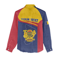 Personalised Chad Women Casual Shirt Coat Of Arms - African Pattern