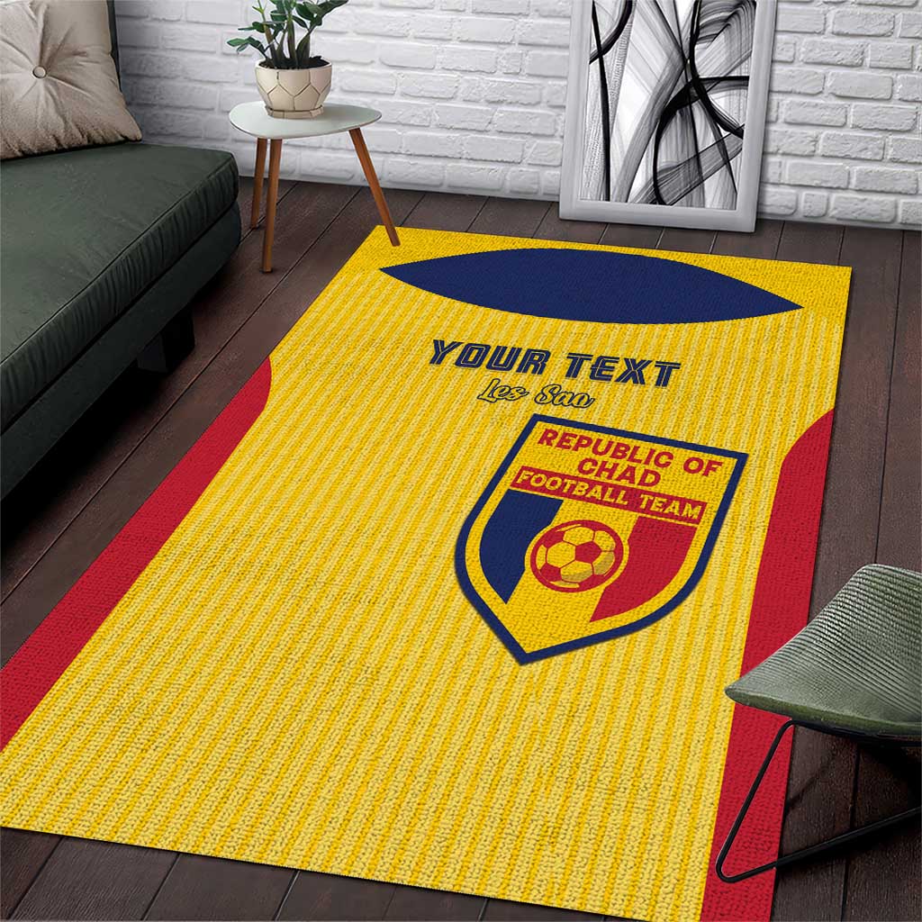 Custom Chad Football Area Rug Allez Les Sao