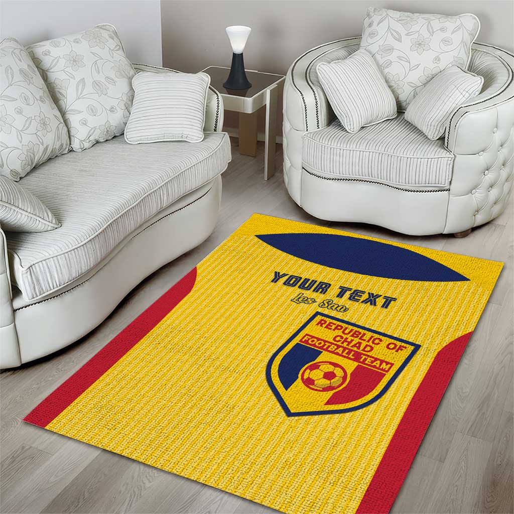 Custom Chad Football Area Rug Allez Les Sao