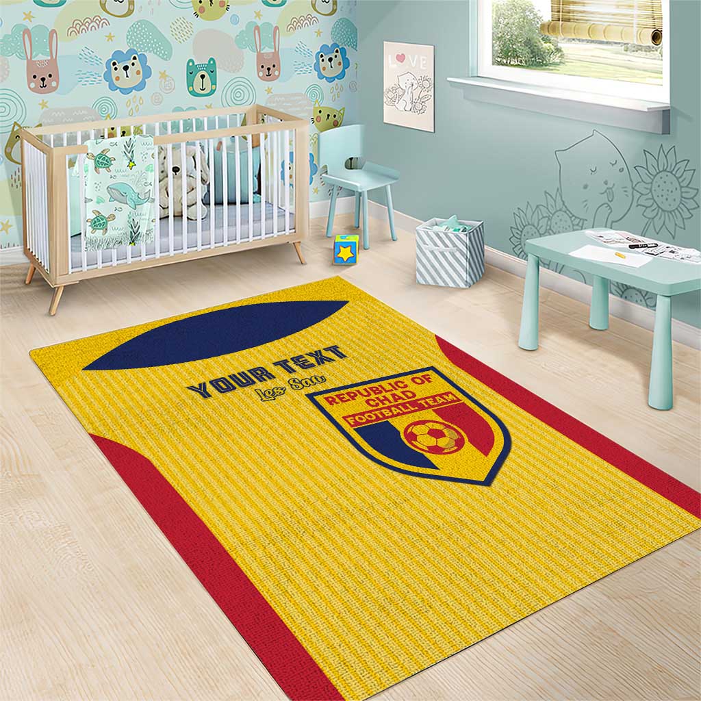 Custom Chad Football Area Rug Allez Les Sao