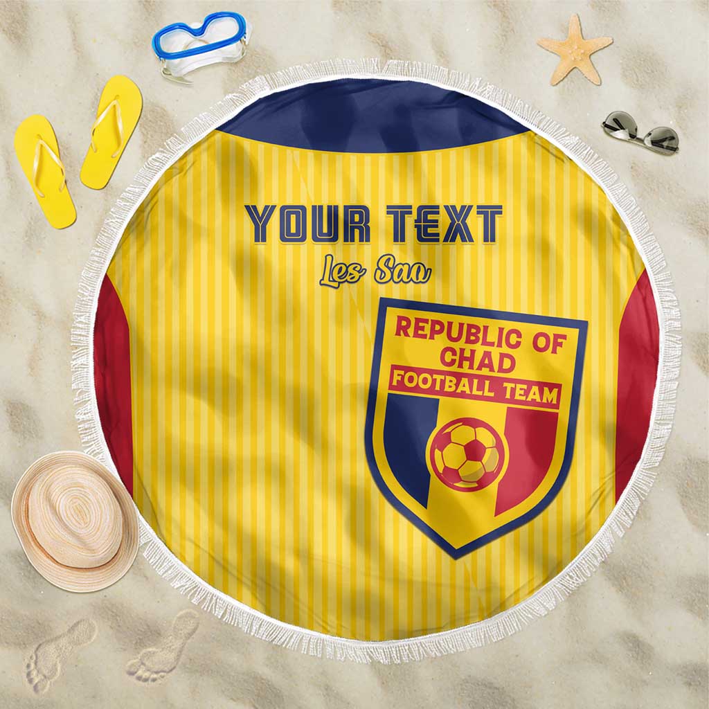 Custom Chad Football Beach Blanket Allez Les Sao