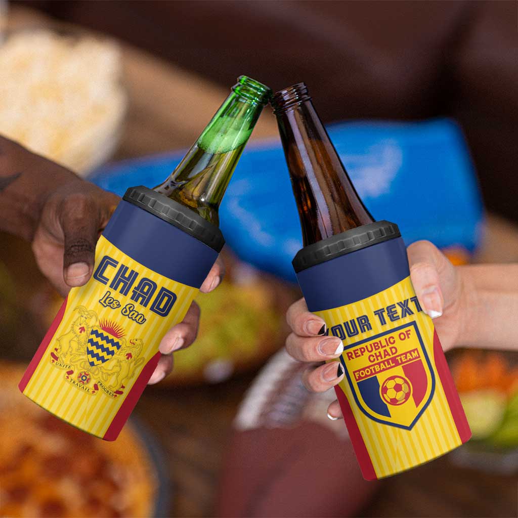 Custom Chad Football 4 in 1 Can Cooler Tumbler Allez Les Sao