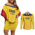 Custom Chad Football Couples Matching Off Shoulder Short Dress and Long Sleeve Button Shirt Allez Les Sao