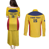 Custom Chad Football Couples Matching Puletasi and Long Sleeve Button Shirt Allez Les Sao