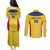 Custom Chad Football Couples Matching Puletasi and Long Sleeve Button Shirt Allez Les Sao