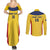 Custom Chad Football Couples Matching Summer Maxi Dress and Long Sleeve Button Shirt Allez Les Sao