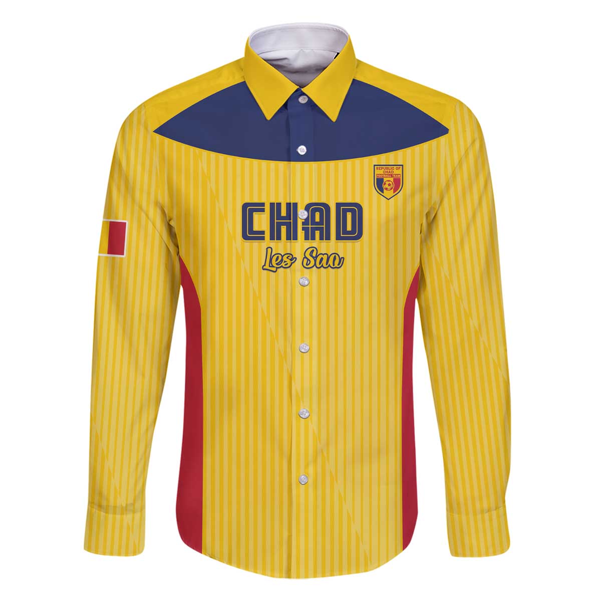 Custom Chad Football Family Matching Off The Shoulder Long Sleeve Dress and Hawaiian Shirt Allez Les Sao