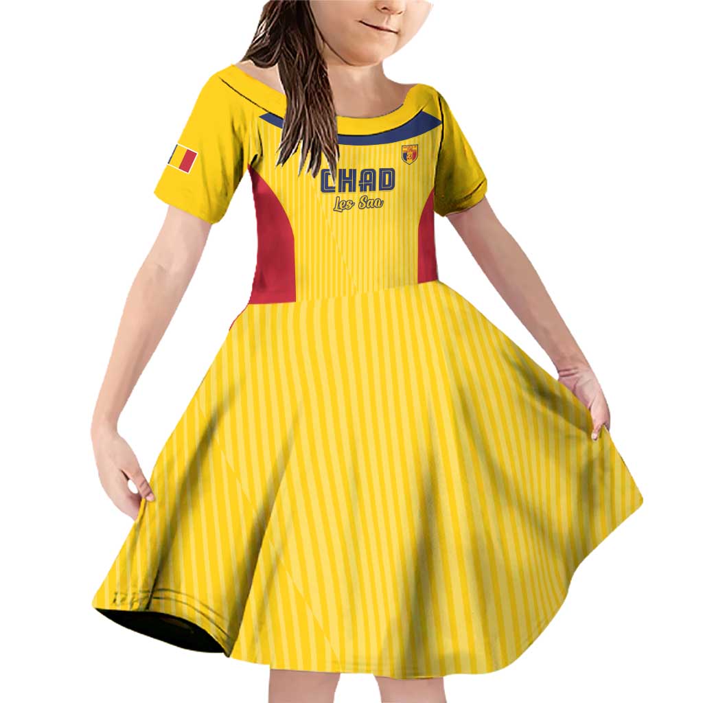 Custom Chad Football Family Matching Off Shoulder Short Dress and Hawaiian Shirt Allez Les Sao