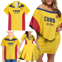 Custom Chad Football Family Matching Off Shoulder Short Dress and Hawaiian Shirt Allez Les Sao