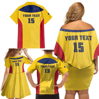 Custom Chad Football Family Matching Off Shoulder Short Dress and Hawaiian Shirt Allez Les Sao