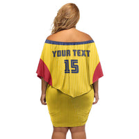 Custom Chad Football Family Matching Off Shoulder Short Dress and Hawaiian Shirt Allez Les Sao