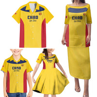 Custom Chad Football Family Matching Puletasi and Hawaiian Shirt Allez Les Sao