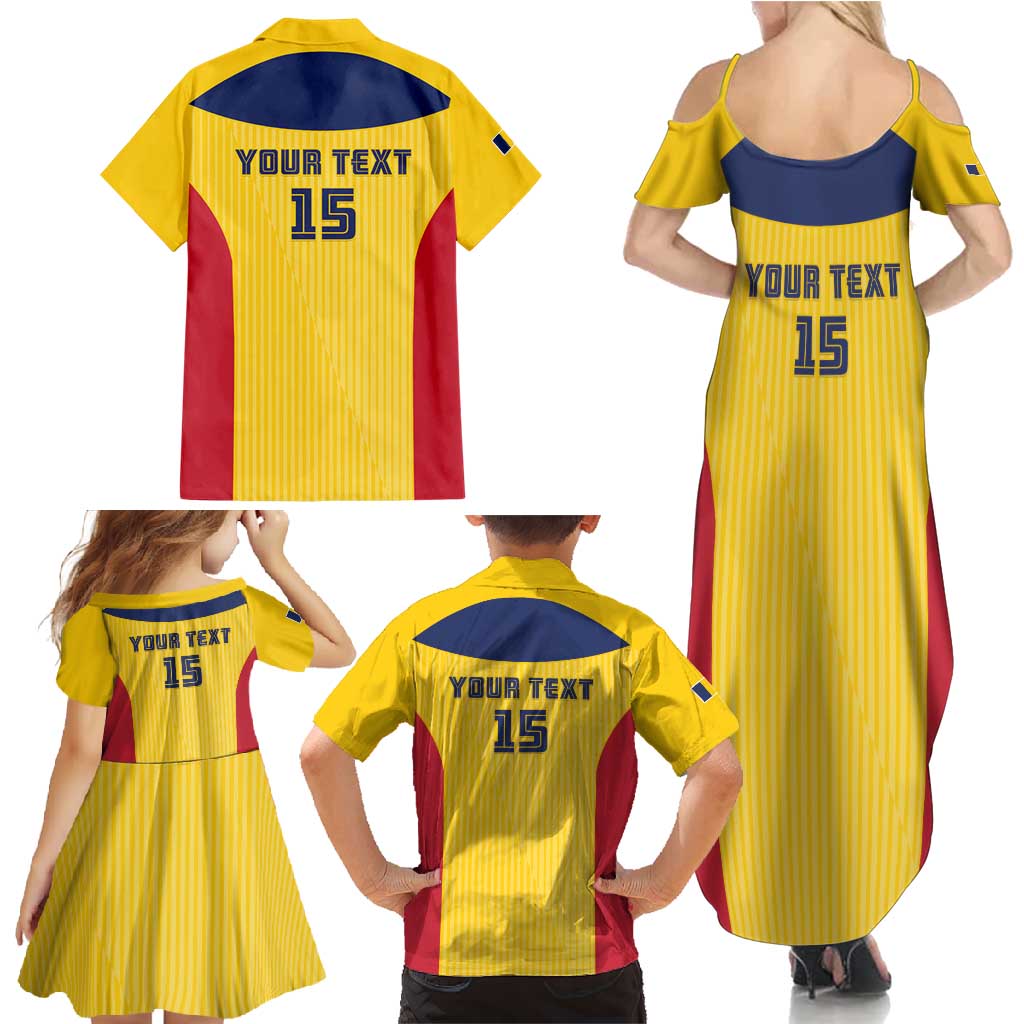 Custom Chad Football Family Matching Summer Maxi Dress and Hawaiian Shirt Allez Les Sao