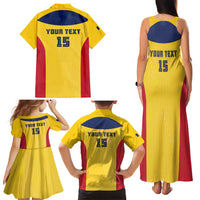 Custom Chad Football Family Matching Tank Maxi Dress and Hawaiian Shirt Allez Les Sao