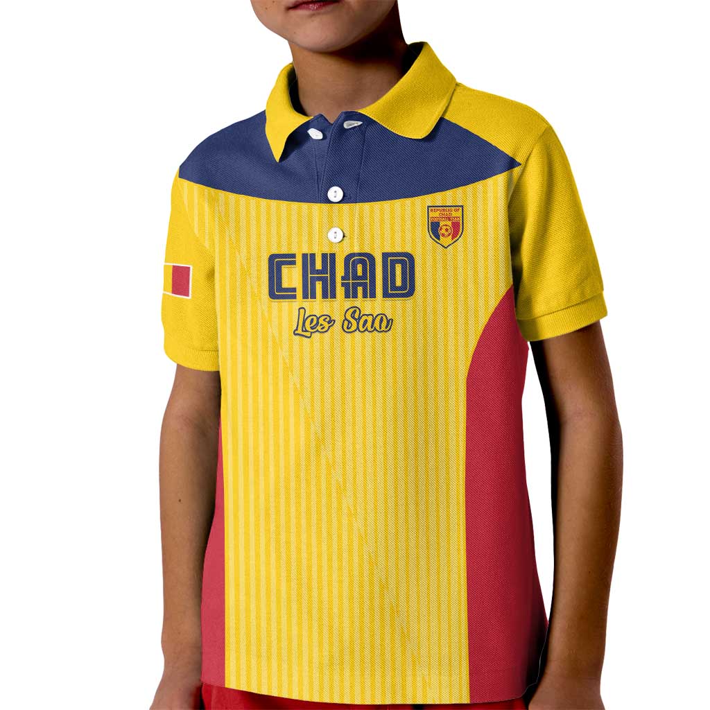 Custom Chad Football Kid Polo Shirt Allez Les Sao