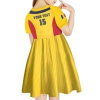 Custom Chad Football Kid Short Sleeve Dress Allez Les Sao