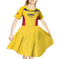 Custom Chad Football Kid Short Sleeve Dress Allez Les Sao