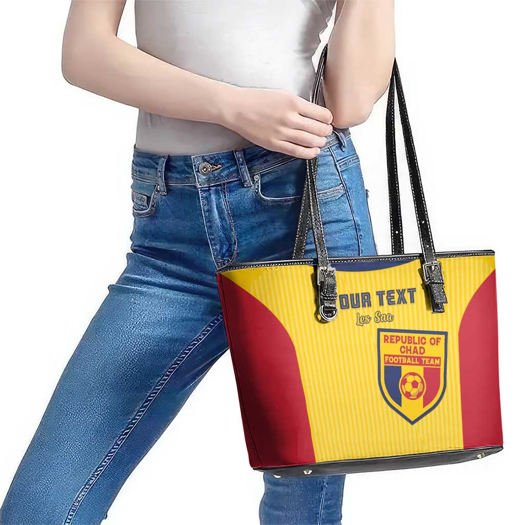 Custom Chad Football Leather Tote Bag Allez Les Sao