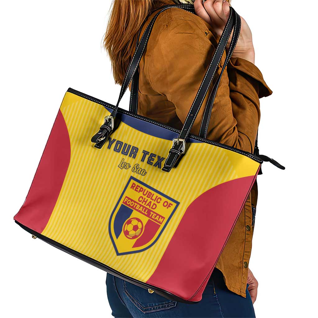 Custom Chad Football Leather Tote Bag Allez Les Sao