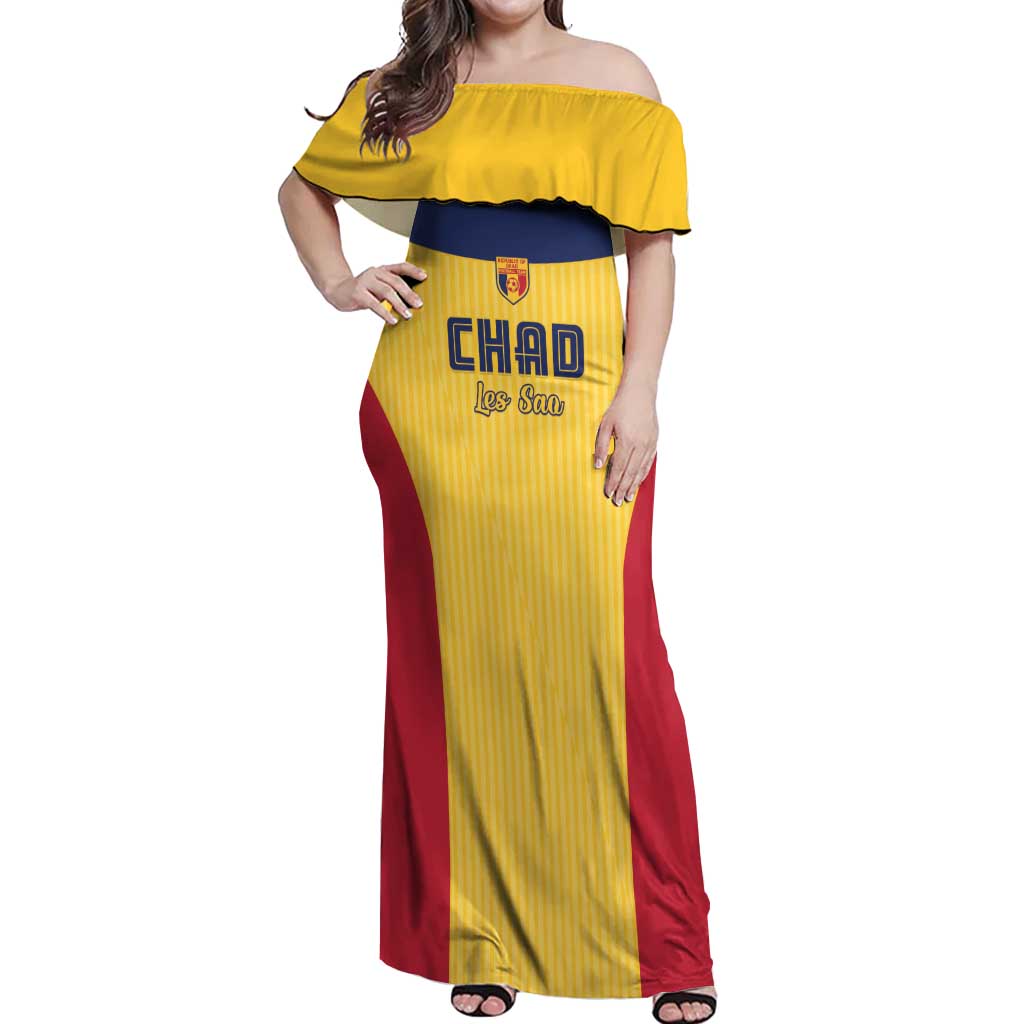 Custom Chad Football Off Shoulder Maxi Dress Allez Les Sao