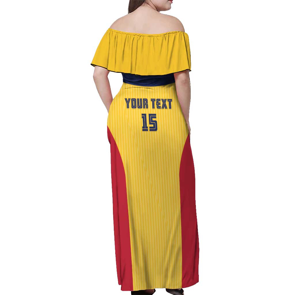 Custom Chad Football Off Shoulder Maxi Dress Allez Les Sao