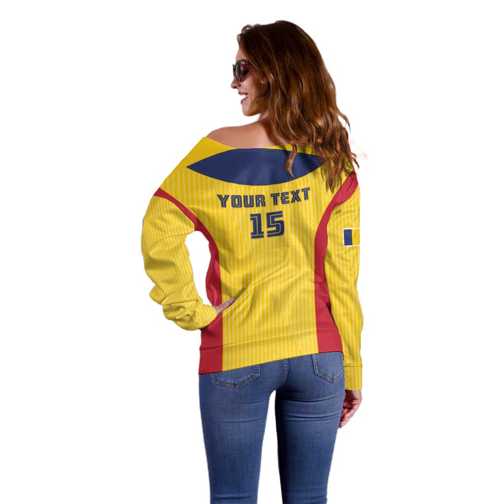 Custom Chad Football Off Shoulder Sweater Allez Les Sao