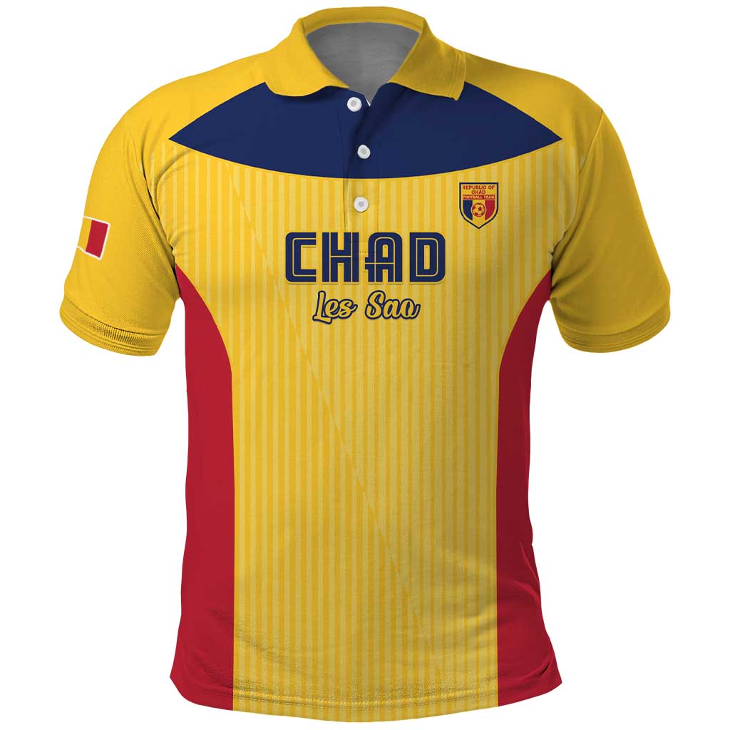 Custom Chad Football Polo Shirt Allez Les Sao