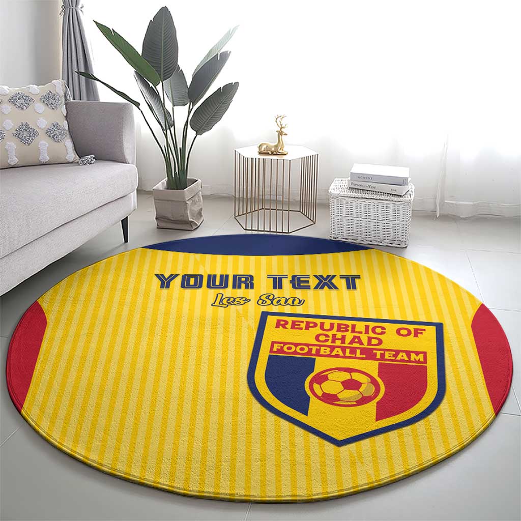 Custom Chad Football Round Carpet Allez Les Sao