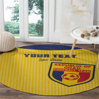 Custom Chad Football Round Carpet Allez Les Sao