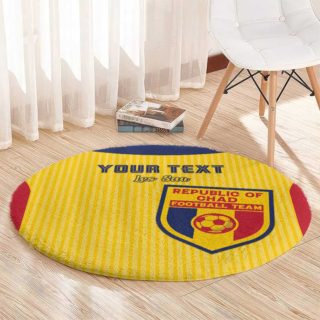 Custom Chad Football Round Carpet Allez Les Sao
