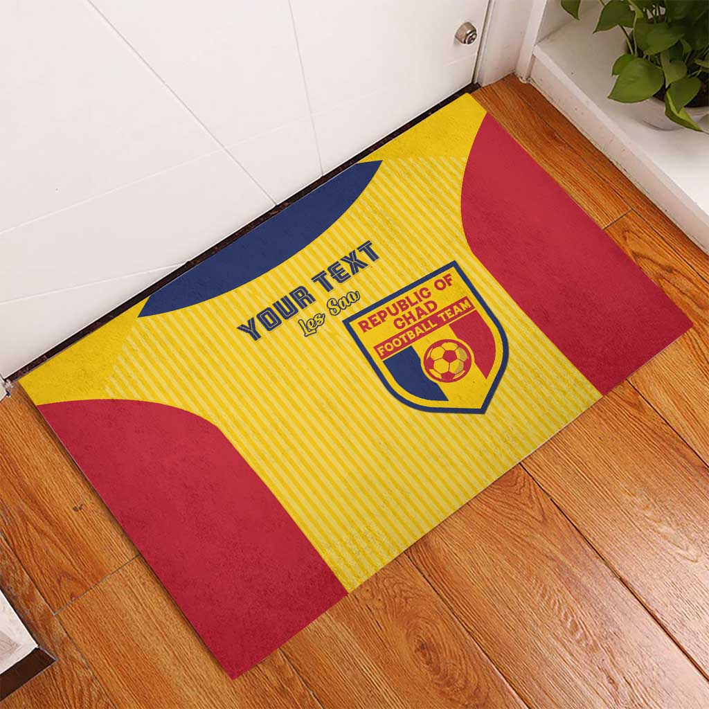 Custom Chad Football Rubber Doormat Allez Les Sao