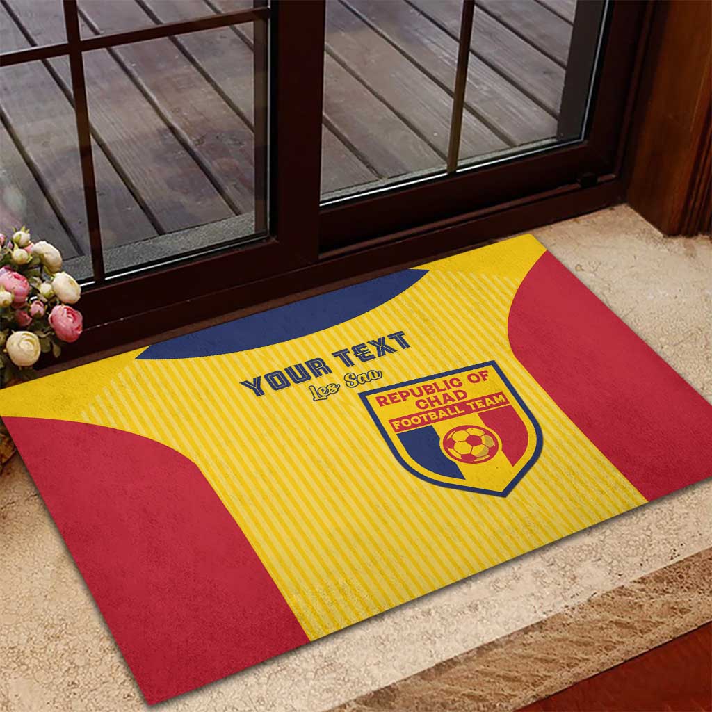Custom Chad Football Rubber Doormat Allez Les Sao