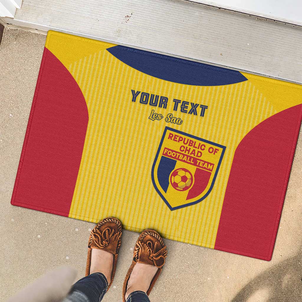 Custom Chad Football Rubber Doormat Allez Les Sao