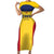 Custom Chad Football Short Sleeve Bodycon Dress Allez Les Sao