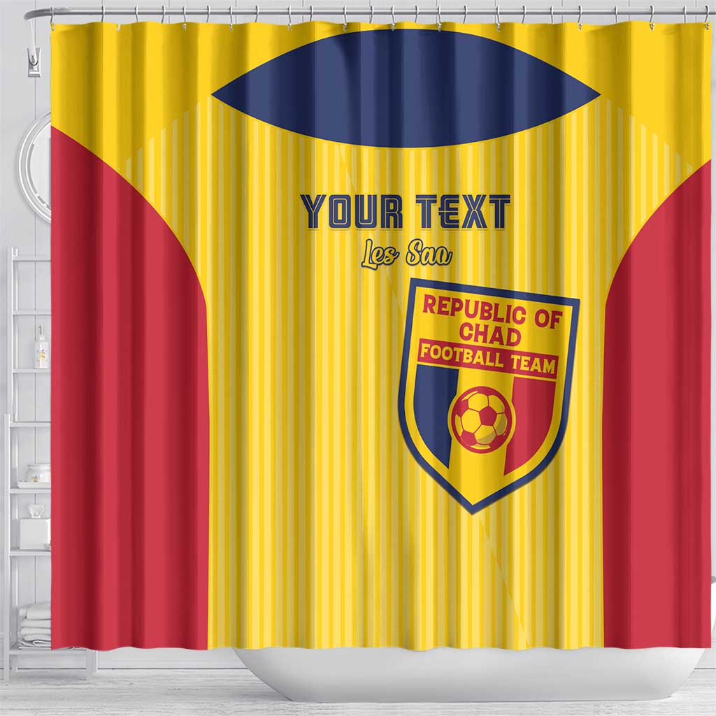 Custom Chad Football Shower Curtain Allez Les Sao