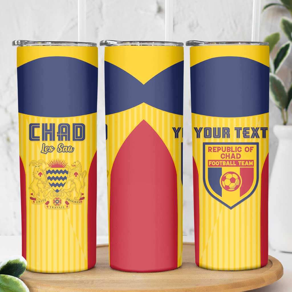 Custom Chad Football Skinny Tumbler Allez Les Sao