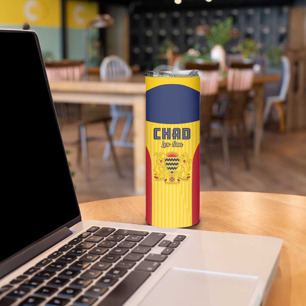 Custom Chad Football Skinny Tumbler Allez Les Sao