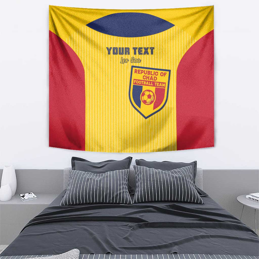 Custom Chad Football Tapestry Allez Les Sao