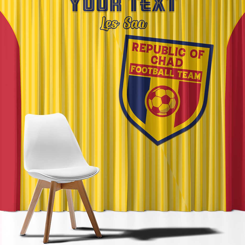 Custom Chad Football Window Curtain Allez Les Sao