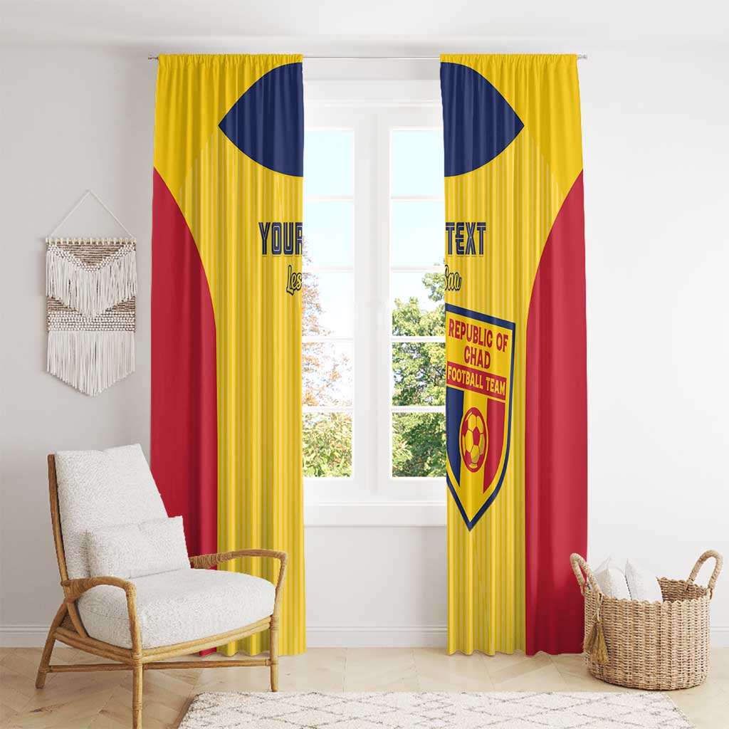 Custom Chad Football Window Curtain Allez Les Sao