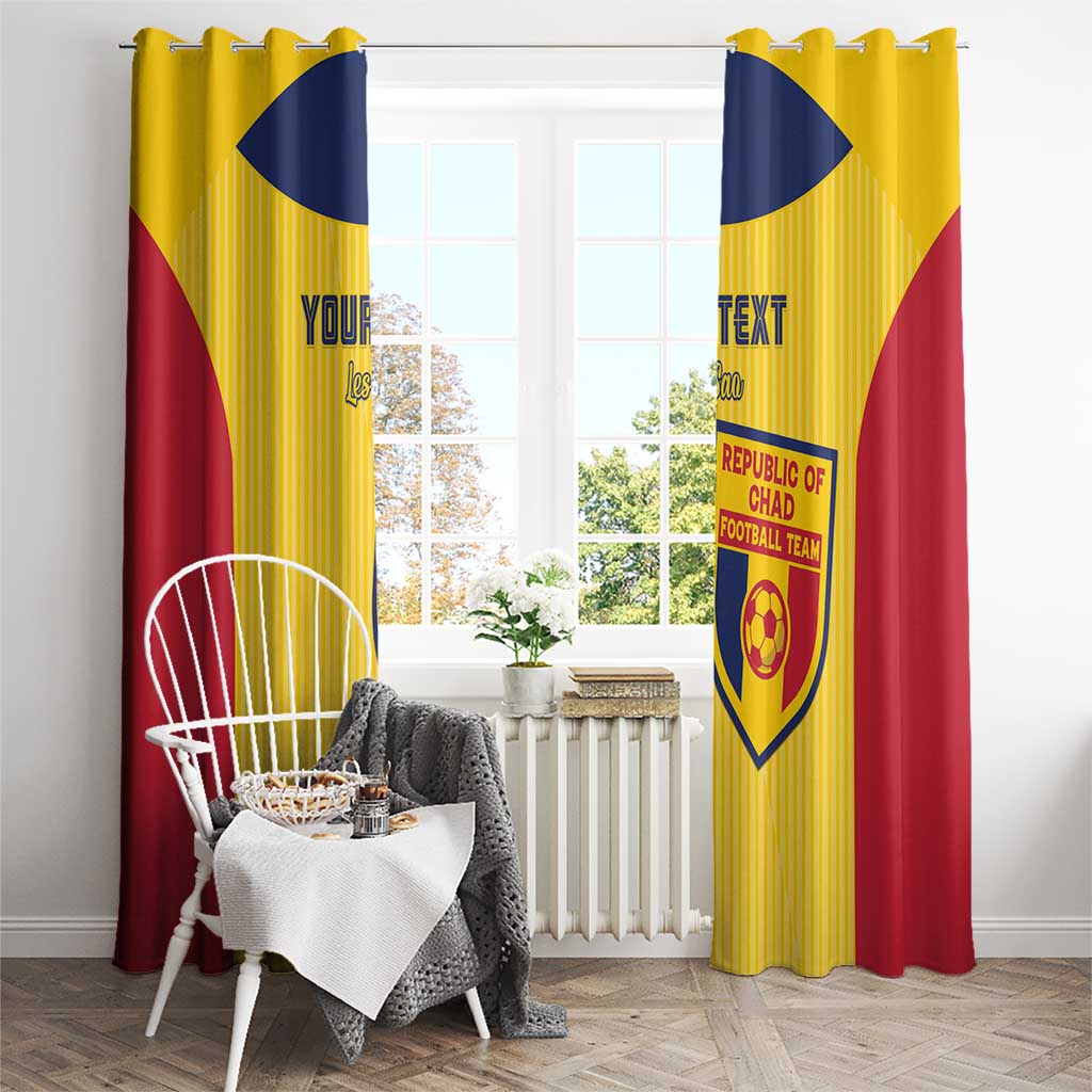 Custom Chad Football Window Curtain Allez Les Sao