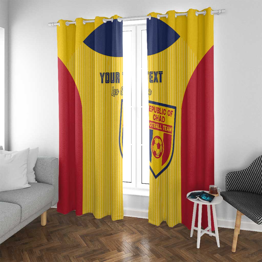 Custom Chad Football Window Curtain Allez Les Sao