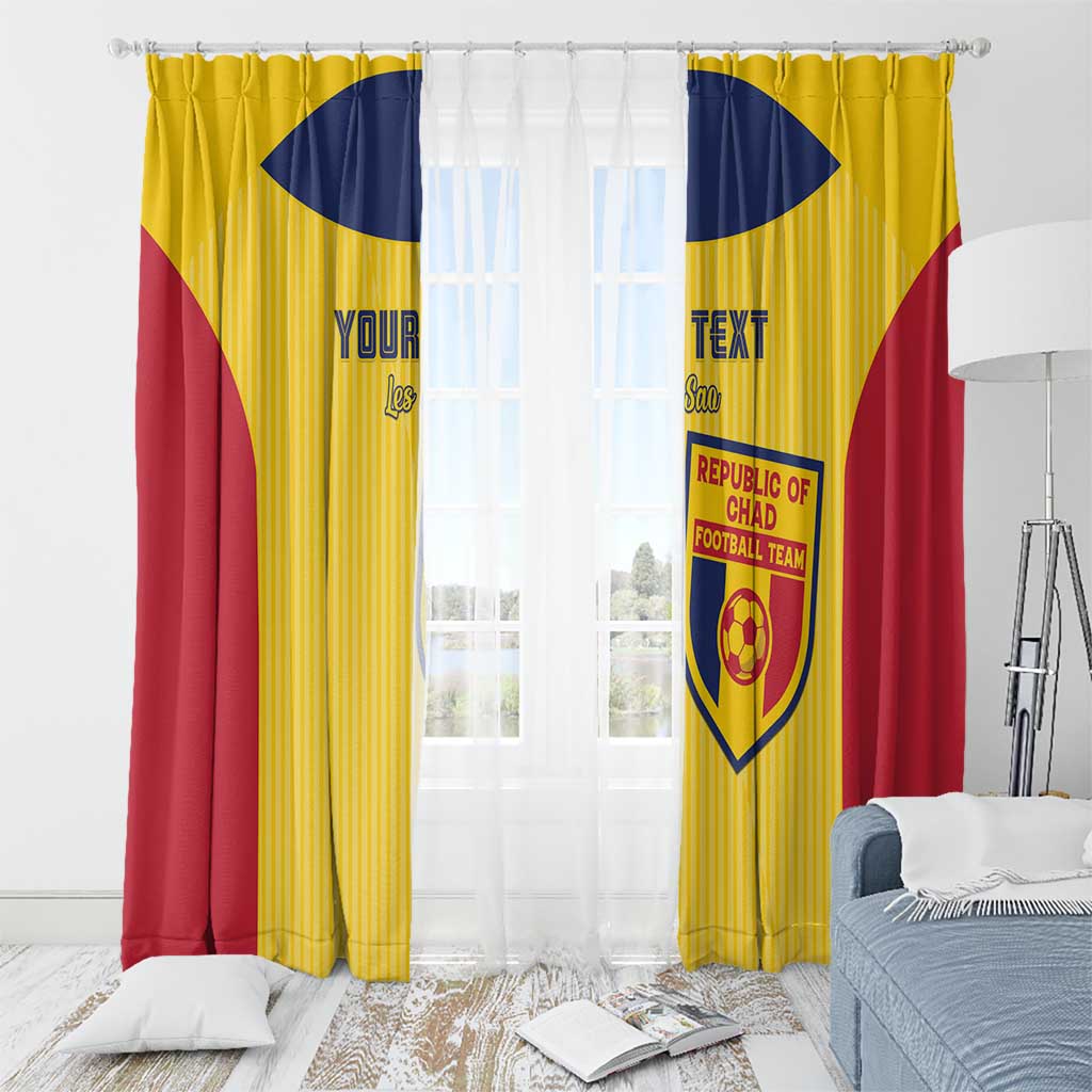 Custom Chad Football Window Curtain Allez Les Sao