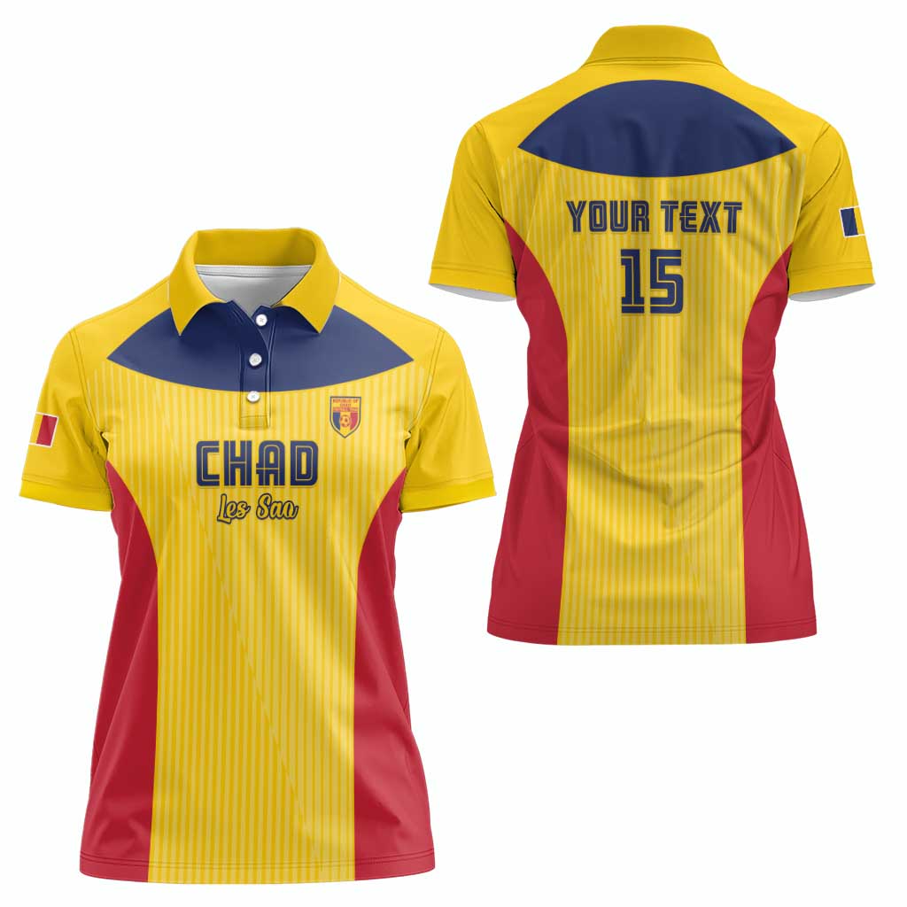 Custom Chad Football Women Polo Shirt Allez Les Sao