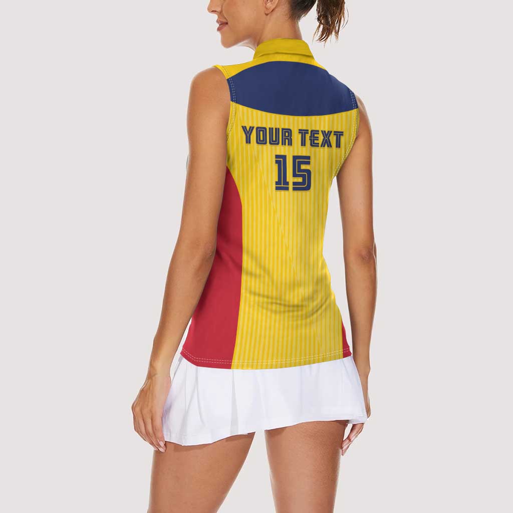 Custom Chad Football Women Sleeveless Polo Shirt Allez Les Sao