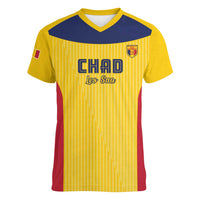 Custom Chad Football Women V-Neck T-Shirt Allez Les Sao